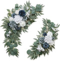 Dusty Blue Flower for Wedding Welcome Signs Decorations, Artificial Wedding Arch Flowers for Wedding Ceremony