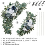 Dusty Blue Flower for Wedding Welcome Signs Decorations, Artificial Wedding Arch Flowers for Wedding Ceremony, alternate view