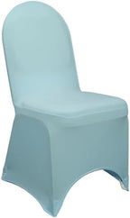 Dusty Blue Spandex Banquet Chair Cover - Stretch Fitted Banquet Upholstered Seat Cushion Cover Removable