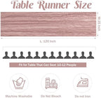Dusty Pink 10FT Cheesecloth Table Runner Boho Gauze Fabric Table Runner Rustic Sheer Runner for Wedding Birthday, alternate