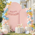 Dusty Rose Arch Cover 2 Set-7.2 and 6ft Dusty Pink Arch Backdrop Cover Spandex Wedding Arch Stand Covers for