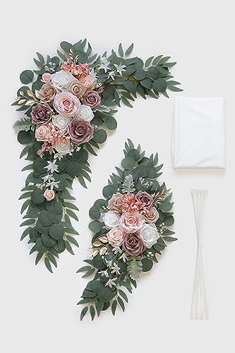 Dusty Rose Artificial Wedding Arch Flowers Kit (Pack of 3), alternate view 3