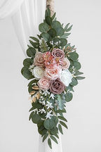 Dusty Rose Artificial Wedding Arch Flowers Kit (Pack of 3), alternate view 5