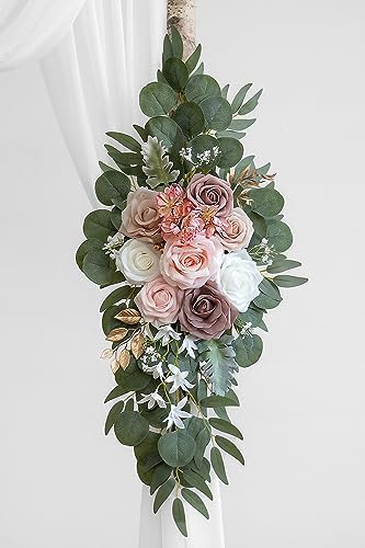 Dusty Rose Artificial Wedding Arch Flowers Kit (Pack of 3), alternate view 5