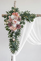 Dusty Rose Artificial Wedding Arch Flowers Kit (Pack of 3), alternate view 6