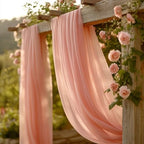 Dusty Rose Wedding Arch Draping Fabric - 31" x 20FT Sheer Chiffon Panel - Wrinkle-Free Backdrop Drapery for, alternate view 3