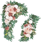 Dusty Rose Wedding Arch Flowers - Artificial Pink Flower Swag for Sign, Ceremony and Reception Backdrop