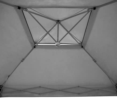 E-Z UP Patriot ONE-UP Technology Vented Shelter, 10' x 10', Black Top, Grey Frame, alternate view 4