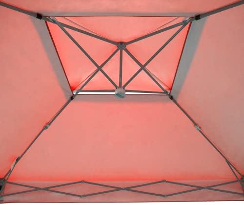 E-Z UP Patriot ONE-UP Technology Vented Shelter, 10' x 10', Red Top, Grey Frame, alternate view 4