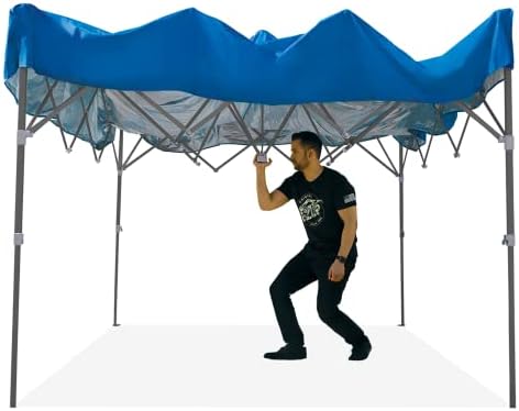 E-Z UP Patriot ONE-UP Technology Vented Shelter, 10' x 10', Royal Blue in Royal Blue, alternate view 3