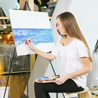 Easel Stand for Display, 63" Portable Painting Easel, Lightweight Metal Easels for Painting Canvas, Wedding Sign, alternate
