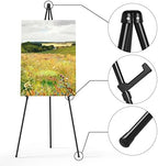 Easel Stand for Display, 63" Portable Painting Easel, Lightweight Metal Easels for Painting Canvas, Wedding Sign, alternate