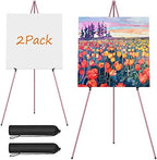 Easel Stand for Display, 63" Portable Painting Easel, Lightweight Metal Easels for Painting Canvas, Wedding Sign