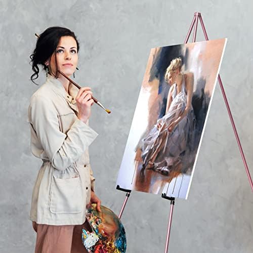 Easel Stand for Display, 63" Portable Painting Easel, Lightweight Metal Easels for Painting Canvas, Wedding Sign, alternate