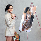 Easel Stand for Display, 63" Portable Painting Easel, Lightweight Metal Easels for Painting Canvas, Wedding Sign, alternate