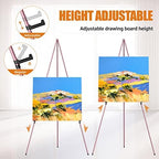 Easel Stand for Display, 63" Portable Painting Easel, Lightweight Metal Easels for Painting Canvas, Wedding Sign, alternate
