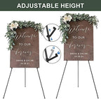Easel Stand for Wedding Sign Poster 63'' Instant Display Easel for Floor Adjustable Metal Art Easel Black, alternate view 5