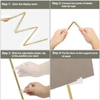 Easel Stand for Wedding Sign Poster 63'' Instant Display Floor Adjustable Metal Art Easel Gold, alternate view 7
