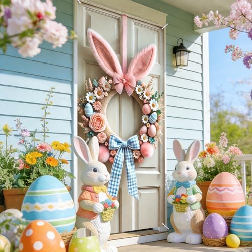 Easter Bunny Ear Door Cover Polyester 70.87x35 in, alternate view 2