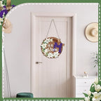 Easter Decorations for Home Religious He Is Risen Wreath for Front Door Decor Easter Wooden Cross Door Sign He, alternate