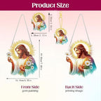 Easter Diamond Painting Hanging Decor Kit, DIY Jesus Special-Shaped Rhinestone Window Hanging Kit, Suitable for, alternate