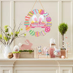 Easter Door Sign Decorations, Bunny Eggs Hanging Door Sign in Easter, alternate view 5