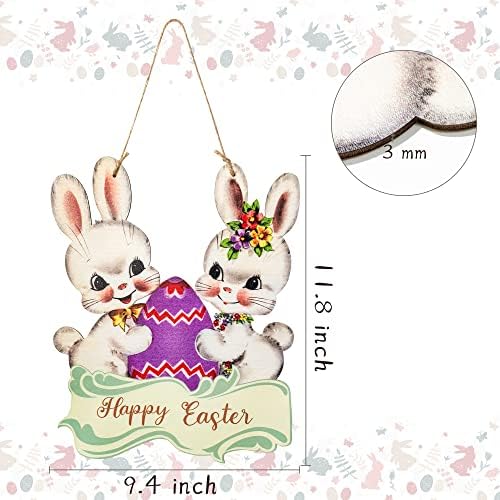 Easter Door Sign (Vintage Bunny), alternate view 2