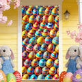 Easter Egg Collage Door Cover Polyester 70.87x35 In