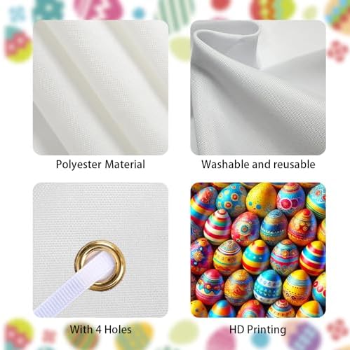 Easter Egg Collage Door Cover Polyester 70.87x35 In, alternate view 4