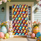 Easter Egg Collage Door Cover Polyester 70.87x35 In, alternate view 6