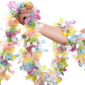 Easter Garland Decor,50Ft Glitter Tinsel Spring Garland Decorations for Tree Mantle Bedroom Office Classroom