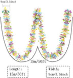 Easter Garland Decor,50Ft Glitter Tinsel Spring Garland Decorations for Tree Mantle Bedroom Office Classroom, alternate view