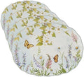 Easter Meadow 14x10.5-Inch Oval Serving Platter - Beautiful Butterfly & Floral Design, Ideal for Fruit, Cheese