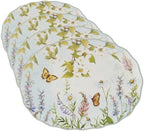 Easter Meadow 14x10.5-Inch Oval Serving Platter - Beautiful Butterfly & Floral Design, Ideal for Fruit, Cheese