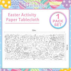 Easter Party Activity Poster - 31.5 x 72 Inches, Easter -Themed Party, Versatile Paper Coloring Banner/Table, alternate view