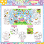 Easter Party Activity Poster - 31.5 x 72 Inches, Easter -Themed Party, Versatile Paper Coloring Banner/Table, alternate view