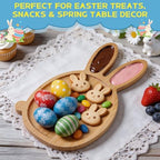 Easter Party Decorations Wooden Bunny Charcuterie Board, Serving Tray for Easter Party, Spring Baby Shower, alternate view 2
