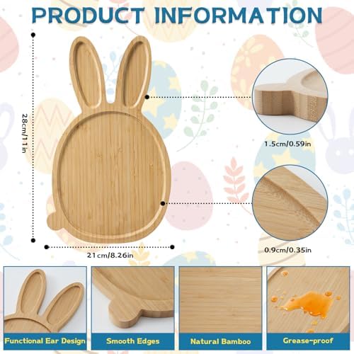 Easter Party Decorations Wooden Bunny Charcuterie Board, Serving Tray for Easter Party, Spring Baby Shower, alternate view 6