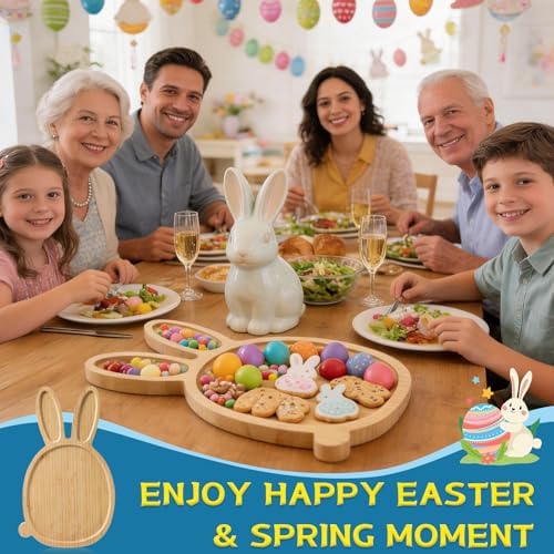Easter Party Decorations Wooden Bunny Charcuterie Board, Serving Tray for Easter Party, Spring Baby Shower, alternate view 7