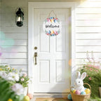 Easter Wreath Easter Door Decorations Cute Eggs Wall Decor Door Sign, alternate view 3