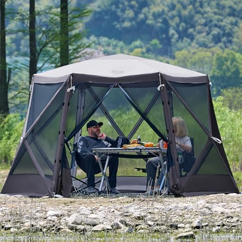 Easy Pop Up Gazebo Canopy Tent for Camping, 11.5 X 9.8 Ft Portable Instant Screenhouse, Pop Up Screened in, alternate view 2