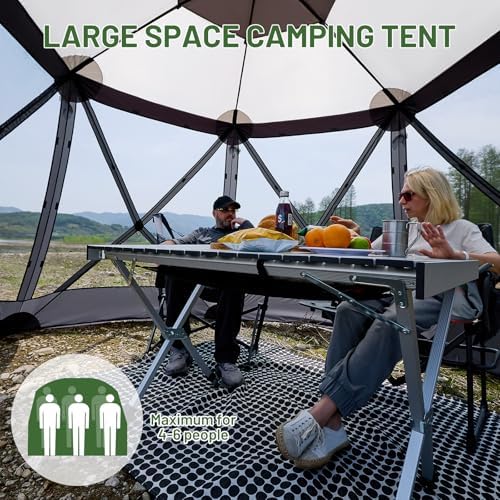 Easy Pop Up Gazebo Canopy Tent for Camping, 11.5 X 9.8 Ft Portable Instant Screenhouse, Pop Up Screened in, alternate view 6