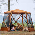 Easy Pop Up Gazebo Canopy Tent for Camping, 11.5 X 9.8 Ft Portable Instant Screenhouse, Pop Up Screened in