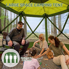 Easy Pop Up Gazebo Canopy Tent for Camping, 11.5 X 9.8 Ft Portable Instant Screenhouse, Pop Up Screened in, alternate view 5