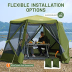 Easy Pop Up Gazebo Canopy Tent for Camping, 11.5 X 9.8 Ft Portable Instant Screenhouse, Pop Up Screened in, alternate view 6