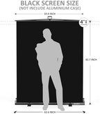 【Easy Set Up】 59.8 x 82.7in Collapsible Black Backdrop Screen, alternate view 2