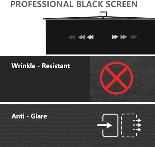 【Easy Set Up】 59.8 x 82.7in Collapsible Black Backdrop Screen, alternate view 3