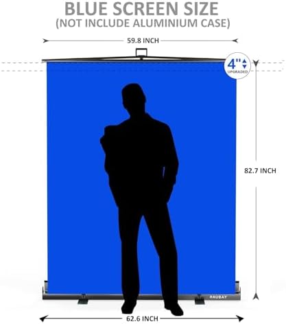 【Easy Set Up】 59.8 x 82.7in Collapsible Blue Screen Backdrop, alternate view 2