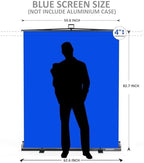 【Easy Set Up】 59.8 x 82.7in Collapsible Blue Screen Backdrop, alternate view 2