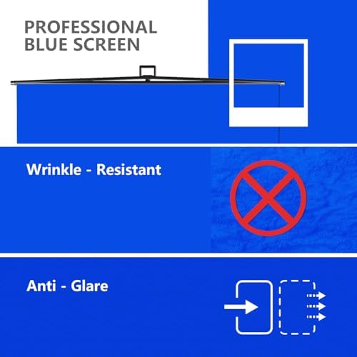 【Easy Set Up】 59.8 x 82.7in Collapsible Blue Screen Backdrop, alternate view 3
